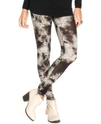 With a print that evokes a stormy night, Belle Du Jour's graphic leggings are all about personality!