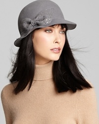 San Diego Hat Company's head-turning cloche takes your winter wardrobe to glam with its chic silhouette and jewel-adorned bow.