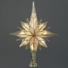 10 Multi-Point Star of Bethlehem Glass Gem Christmas Tree Topper - Clear Lights