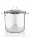 All for the family. This generously sized stockpot is your go-to for whipping up big meals, from chilis to stews to soups & beyond, for family gatherings. Cook on the bright side with a stunning stainless steel body and encapsulated, impact-bonded base that promotes even, quick heating and slip right into the dishwasher for fast cleanup. Lifetime warranty.