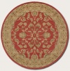 Couristan 2075/0151 Pera Qum/Crimson-Latte 7-Feet 10-Inch Round Rug