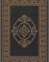 Couristan 1078/3115 Recife Antique Medallion/Black-Cocoa 2-Feet 3-Inch by 7-Feet 10-Inch Runner Rug