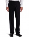 Louis Raphael ROSSO Men's Washable Wool Blend Herringbone Pattern Flat Front Dress Pant,Navy,30X30