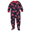 Carter's Baby Boys Navy Firetrucks Micro Fleece Footed Blanket Sleeper (18 Months)