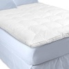 White Goose Feather and Down Baffle Box Featherbed - Twin Size