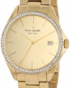 Kate Spade New York Women's 1YRU0102 Large Gold Seaport Crystal Bezel Watch