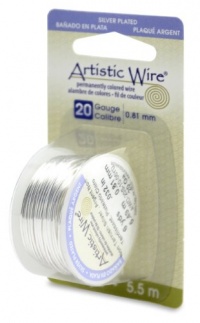 Artistic Wire 20-GaugeTarnish Resistant Silver Wire, 6-Yard