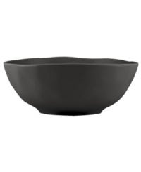 Find stylish versatility in the organic shape and matte-glazed finish of the Casual Luxe serving bowl from Donna Karan by Lenox. Durable stoneware in modern black is an ideal host for everyday meals and a natural go-to for entertaining.