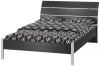 Tvilum San Francisco Full Bed, Black and Woodgrain