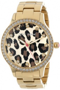 Betsey Johnson Women's BJ00157-08 Analog Leopard Pattern Dial Watch