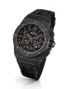 With a croc embossed leather strap, a chronograph dial and red accents, TW Steel's CEO Tech watch lends a bold presence.