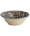 Truly one of a kind, the handcrafted Rosone cereal bowl evokes the old country with its rustic form and watercolor floral design. Complements the Arte Italica dinnerware collection.