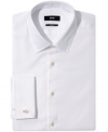 Why rent when you can own? This tuxedo shirt from BOSS by Hugo Boss was made to fit you.