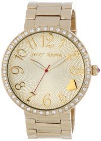 Betsey Johnson Women's BJ00236-02  Analog Gold Tone Case Set in Crystal Watch