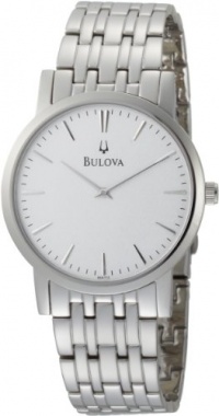 Bulova Men's 96A115 Silver White Dial Bracelet Watch