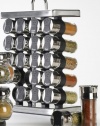 Olde Thompson 25-680 20-Jar Stainless-Steel Spice Rack with Spices