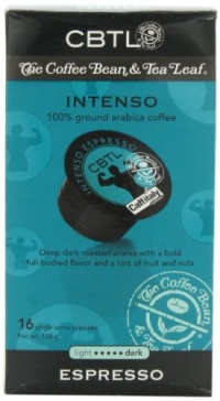 CBTL Intenso Espresso Capsules By The Coffee Bean & Tea Leaf, 16-Count Box