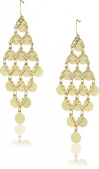 Kenneth Cole New York Urban Mesh Gold Disc Chandelier Earrings