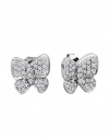 Effy Jewlery 14K White Gold Butterfly Diamond Earrings, .41 TCW