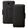 GreatShield VANTAGE Series Case for Samsung Galaxy S4 IV Leather Wallet Cover with Stand + Sleep / Wake Function (Black)