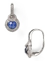 Simply elegant: delicate cubic zirconia stones surround specially cut sapphire stones on these sterling silver Crislu earrings - so perfect as a glittering final touch.