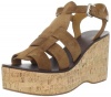 Ralph Lauren Collection Women's Chandra Wedge Sandal,Snuff,7 M US