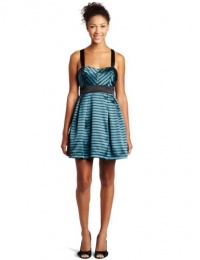 Trixxi Juniors Satin Stripe Halter Dress