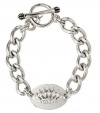 Juicy Couture Crown Id Bracelet Silver Color