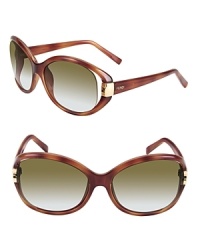 Logo embellished Fendi sunglasses with a vented lens silhouette for chic style.