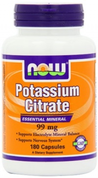 Now Foods Potassium Citrate  99 mg  Capsules, 180-Count