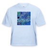 Painted Blue Red Aqua Abstract - Light Blue Infant Lap-Shoulder Tee (18M)