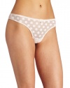 Betsey Johnson Women's Bubble Mesh Thong, China Doll, Small