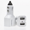 PowerGen Dual USB 3.1A 15w High Output Car Charger - White