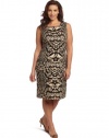 Calvin Klein Women's Plus Size Printed Release Tuck Dress