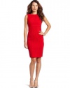 Catherine Malandrino Women's Sleeveless Ponti Sheath Dress, Red, Small