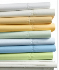 Martha Stewart Collection Bedding, 400 Thread Count Full Fitted Sheet Soft Blue