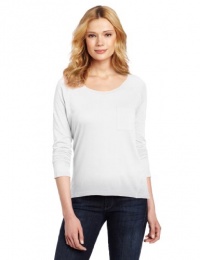 Splendid Women's Boxy Pocket Top, White, X-Small