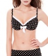 Profile by Gottex Tea at 3 Underwire Bra Top (D Cup) - Black/White - 34D