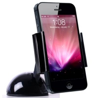 Koomus Dashboard Windshield iPhone Car Mount Holder for iPhone 5 4S 4 3GS iPod Touch Samsung Galaxy S3 Note 2 Google Droid GPS Smartphone car mount in Black