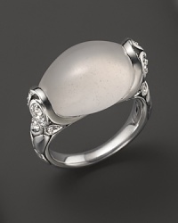 Milky quartz and rainbow moonstone add delicate glamour to sterling silver. From the John Hardy Kali Collection.