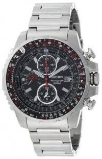 Seiko Men's SNAD05 Flight Computer Silver-Tone Watch