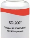 SD-200 Genuine Tongkat Ali Extract 200:1 - Herbal Testosterone Booster (aka Longjack)