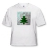 Merry Christmas Aqua Abstract Tree - White Infant Lap-Shoulder Tee (18M)