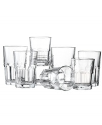 Choose wisely with The Cellar's Elena glassware set, featuring the same classic, fluted shape in three essential sizes.