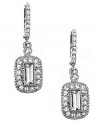 GIVENCHY Silver-Tone Crystal Drop Earrings