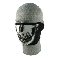 ZANheadgear Neoprene Skull Half Face Mask (White/Black)