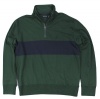 Nautica Men's 1/4 Zip Chest Stripe Pullover (Green)