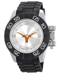 Hook 'em Horns! Root for your team 24/7 with this sporty watch from Game Time. Features a University of Texas logo at the dial.