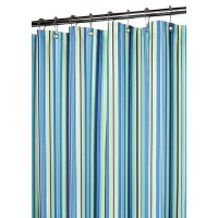 Park B. Smith Strings Stripe Shower Curtain, Pop Blueberry