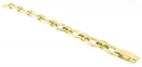 Designer Inspired CZ Embellished Matt Gold Chain Link